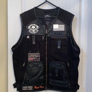 Harley Davidson Men Leather Vest